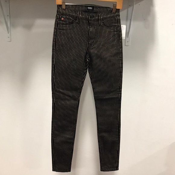 NWT HUDSON Jean gold strip Barbara Denim Pant SLIM - Picture 3 of 9